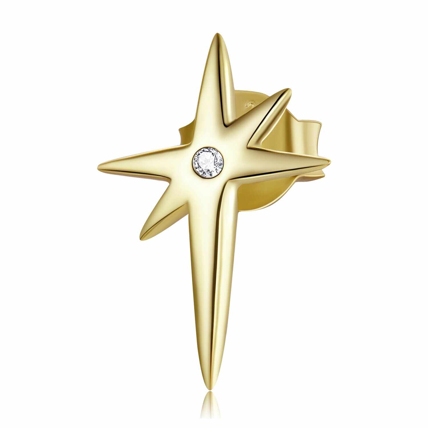 CERCEL din argint Golden Star