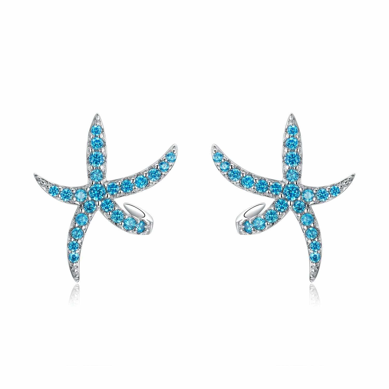 Cercei din argint Turquoise Sea Star