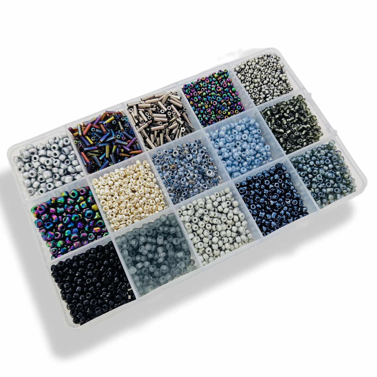 Set cutie mix cristale pentru margelit 15.5x9.5x1.8cm