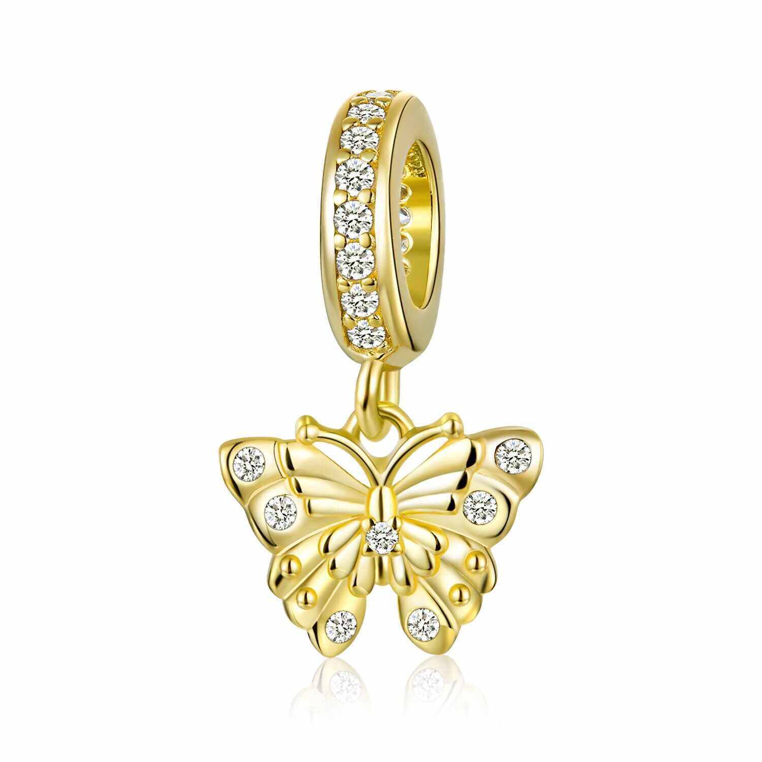 Talisman din argint Golden Glamour Butterfly