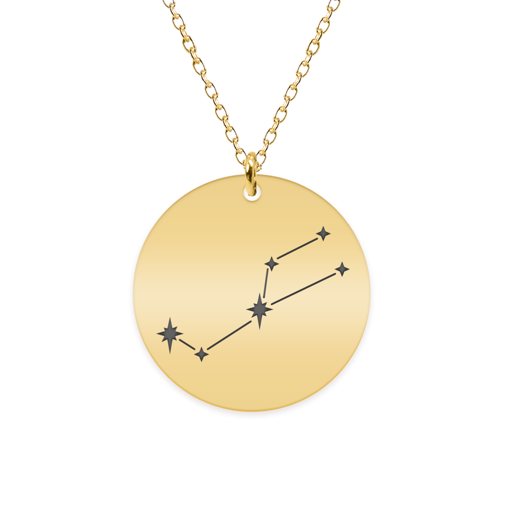 Colier argint 925 placat cu aur galben 24K personalizat cu constelatii - Taur
