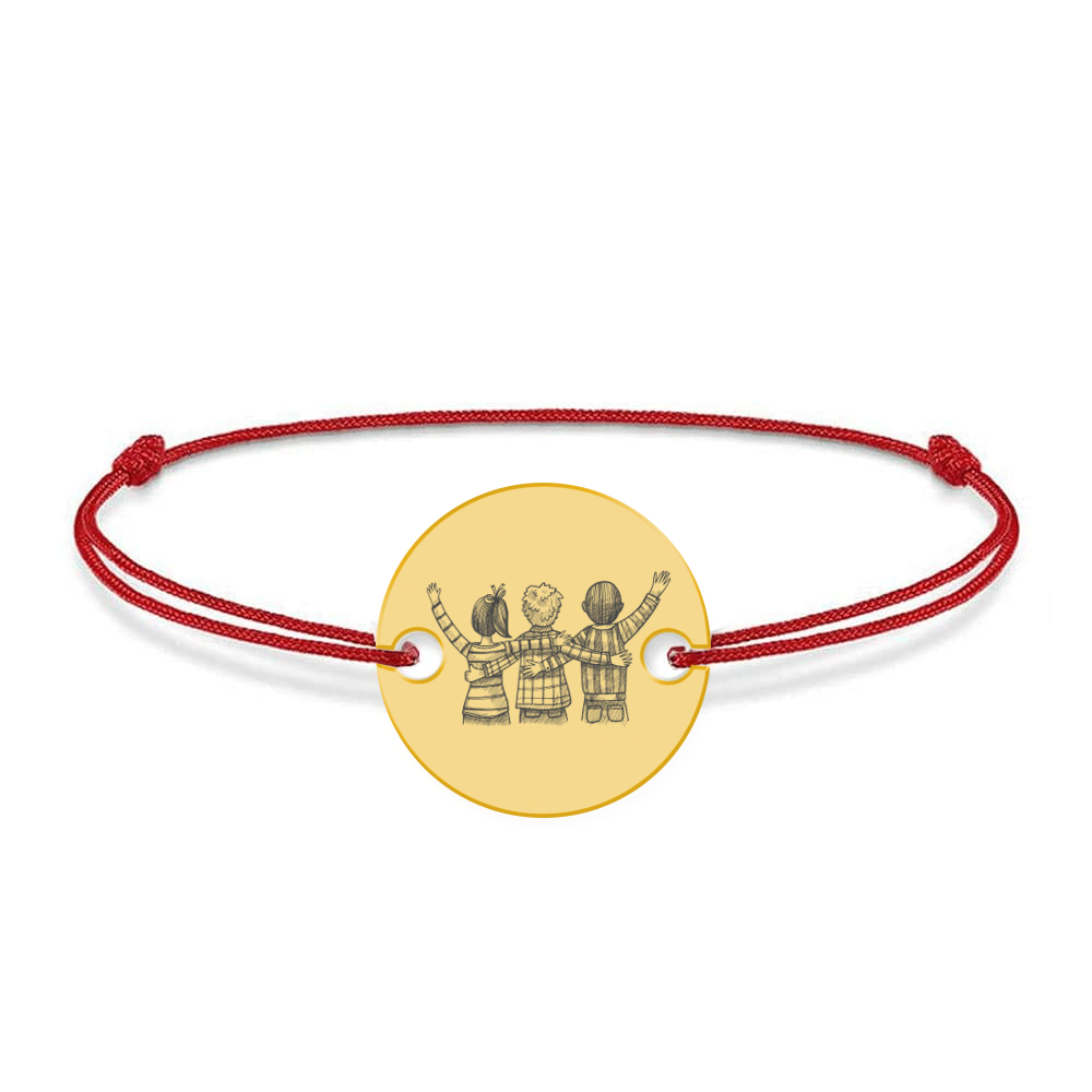 Friends - Bratara personalizata din argint 925 placat cu aur 24K pentru cei mai buni prieteni