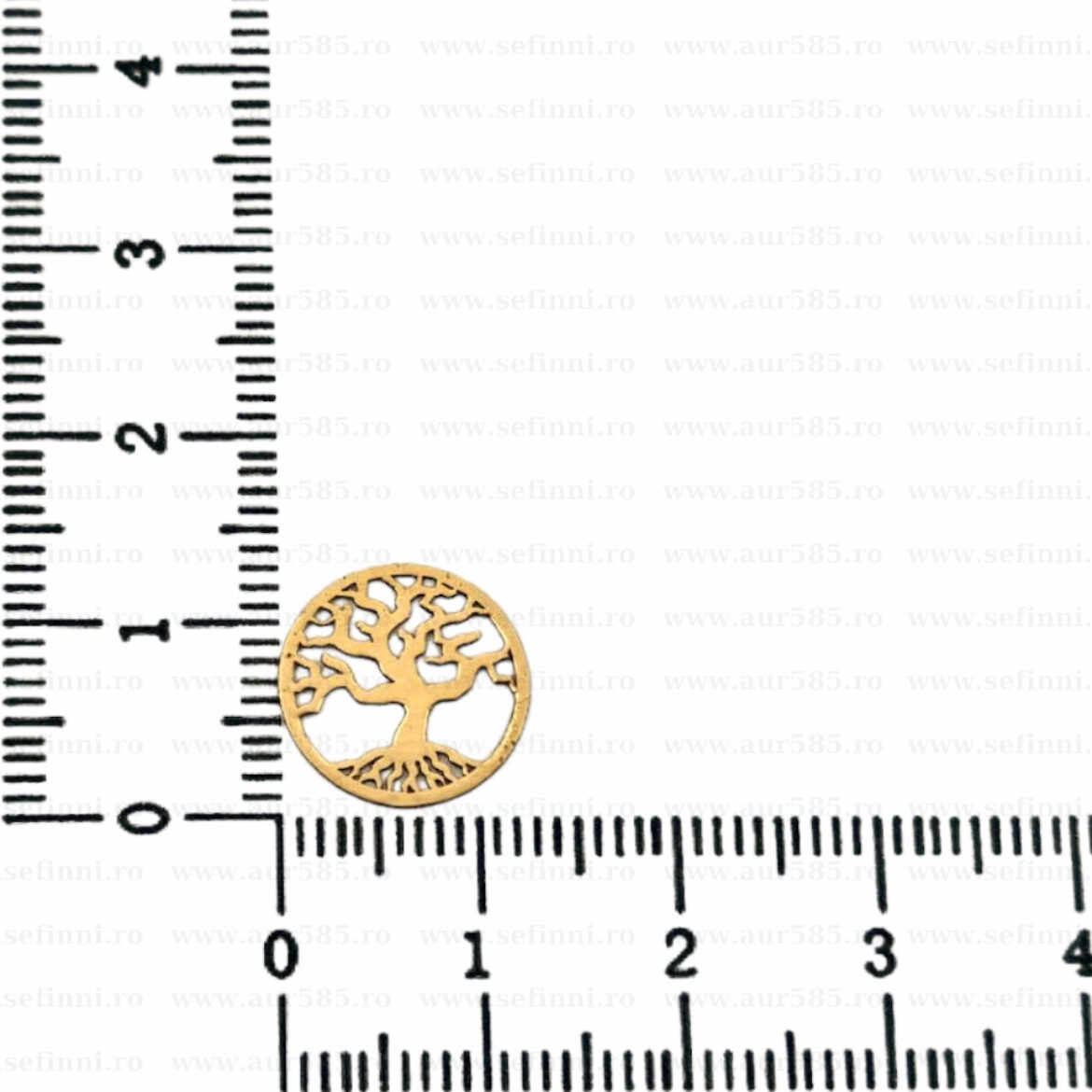 Link din aur 14k - pentru bratara - copacul vietii