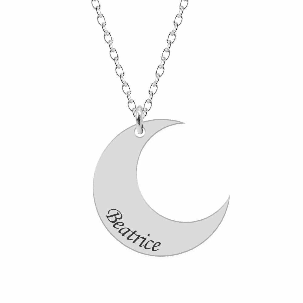 Moon - Colier din argint personalizat - Semiluna