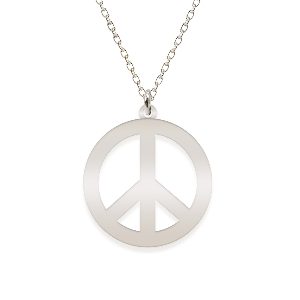 Peace - Colier personalizat semnul pacii din argint 925