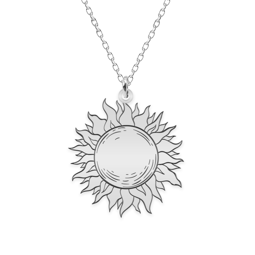 Sun - Colier personalizat soare din argint 925