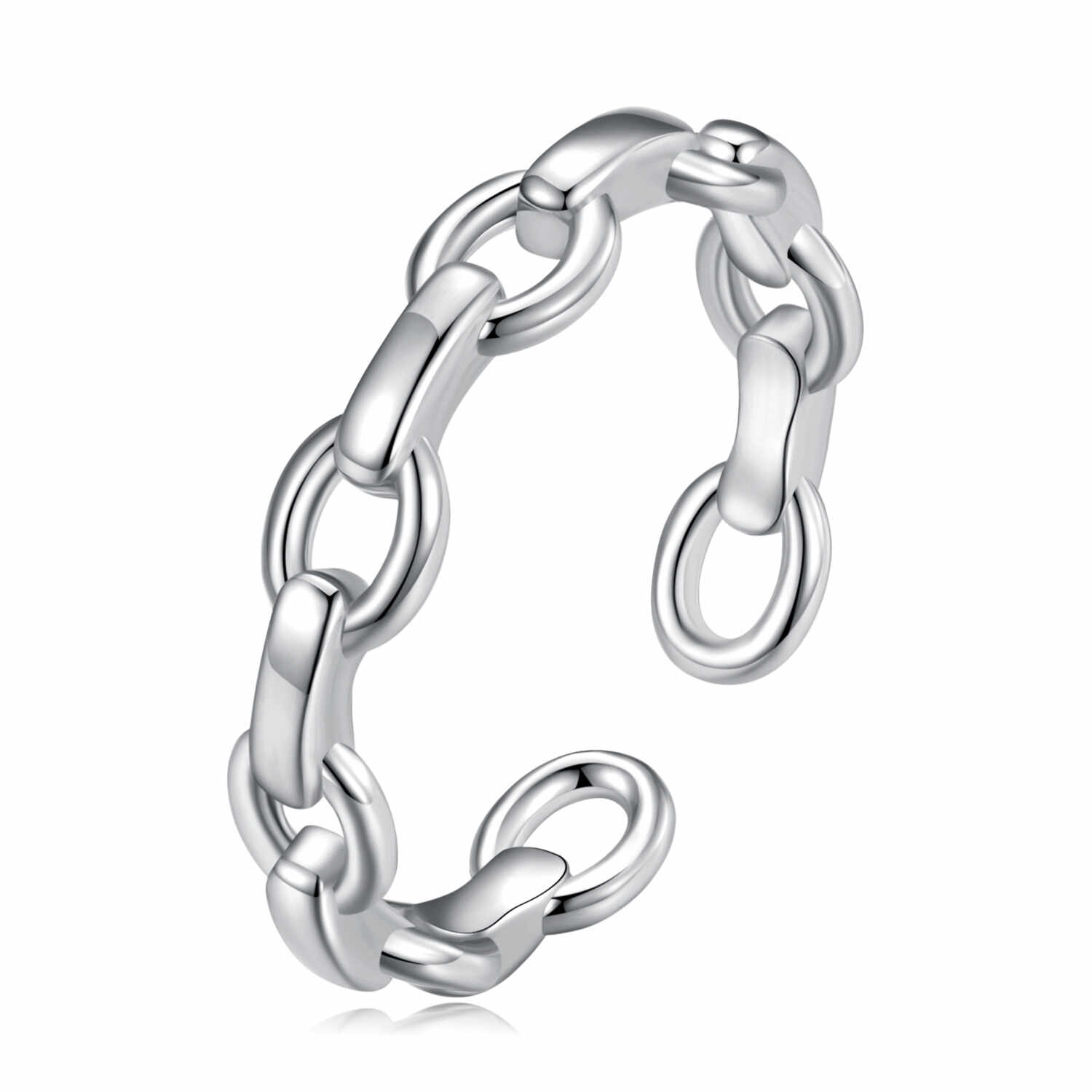 Inel reglabil din argint Simple Silver Chain