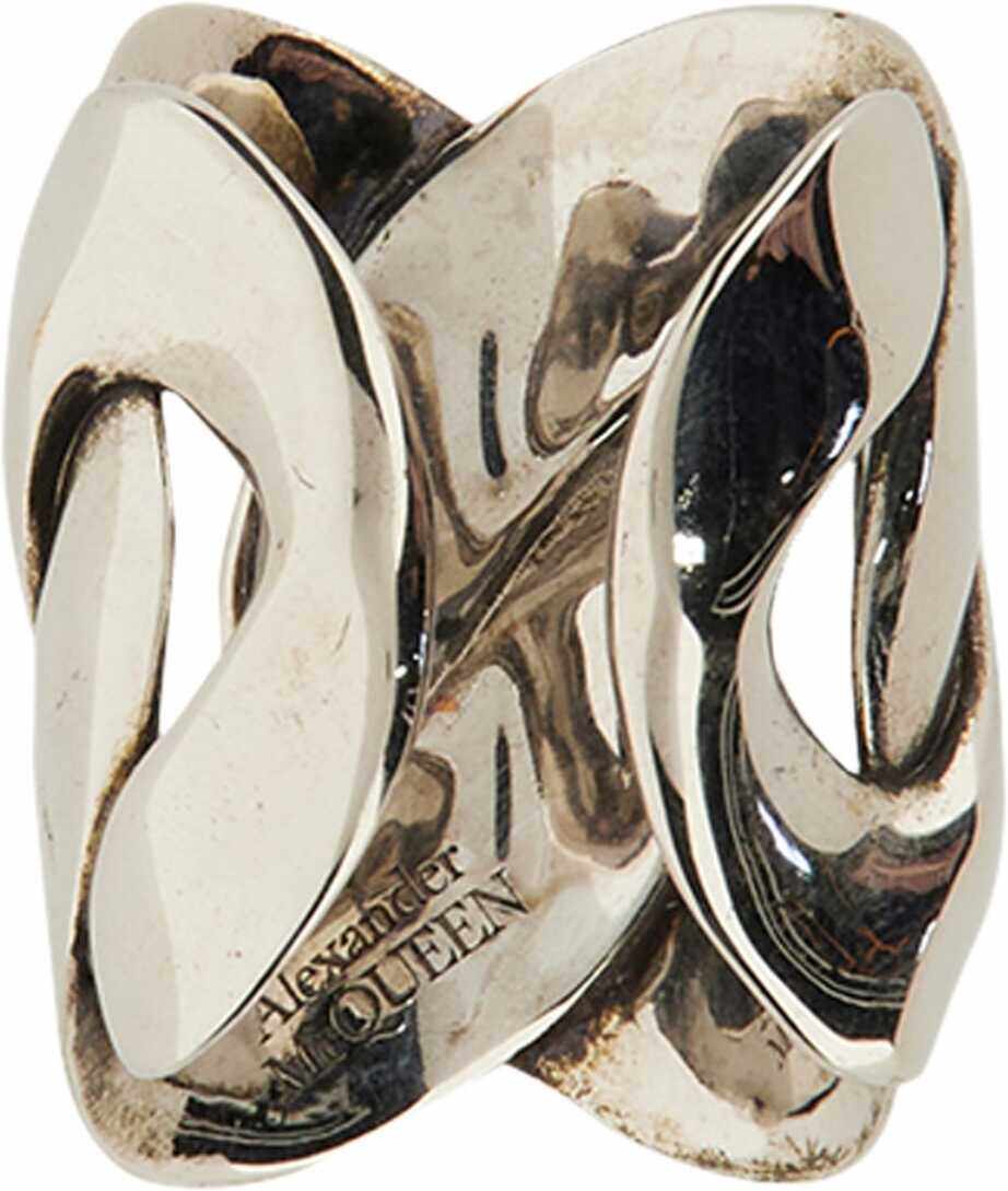 Alexander McQueen Chain Ring SILVER