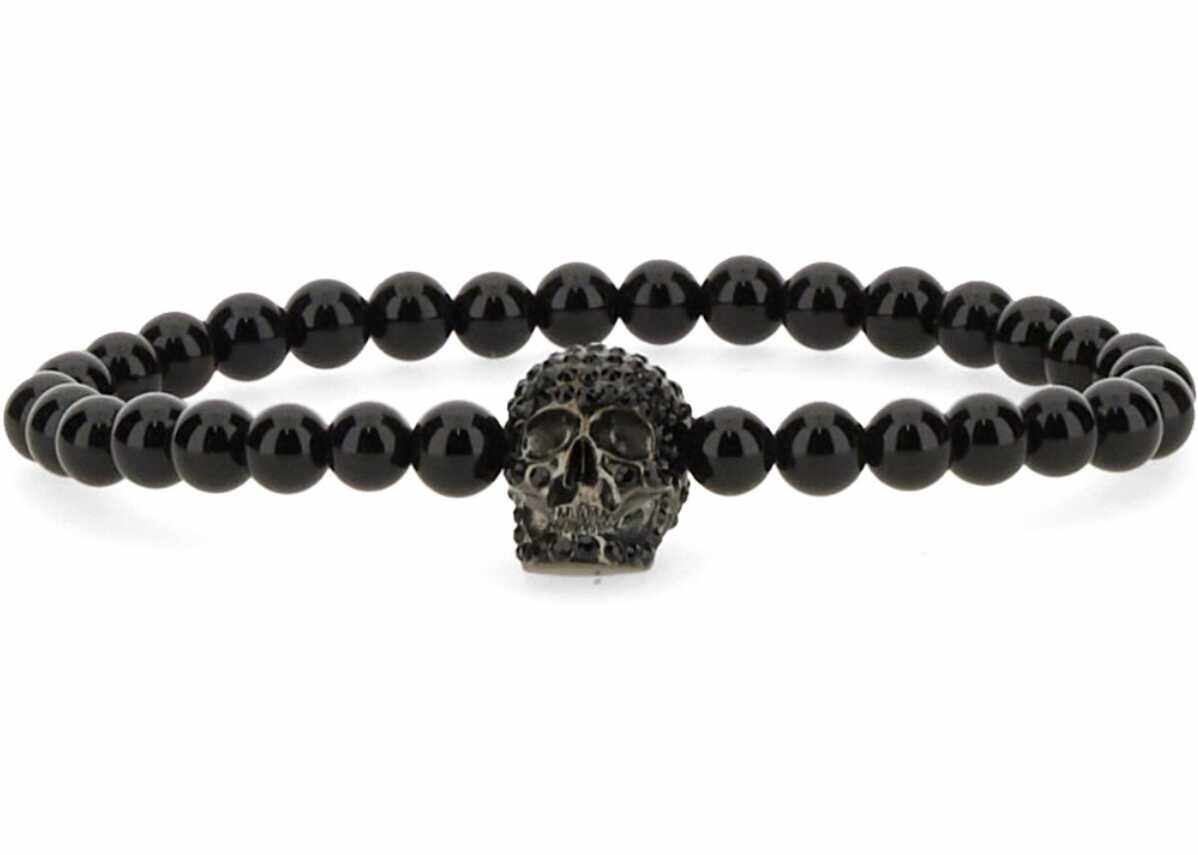 Alexander McQueen Pavé Skull Bracelet BLACK