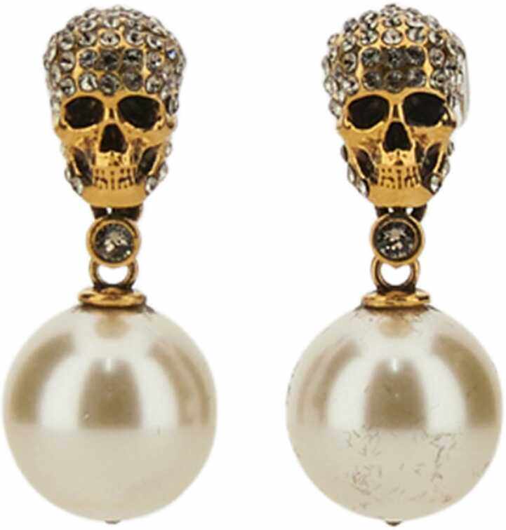 Alexander McQueen Skull Earrings GOLD