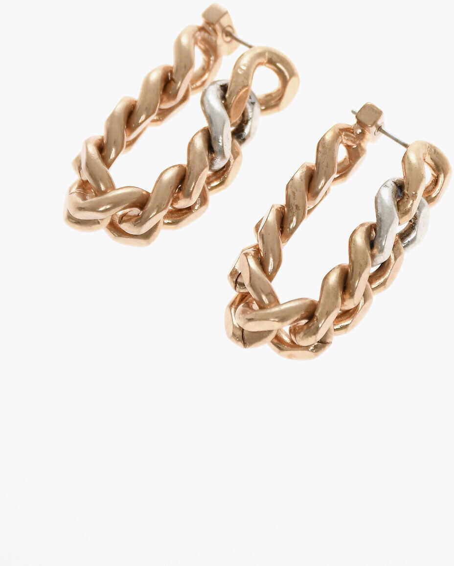 AllSaints Brass Chain Earrings Gold