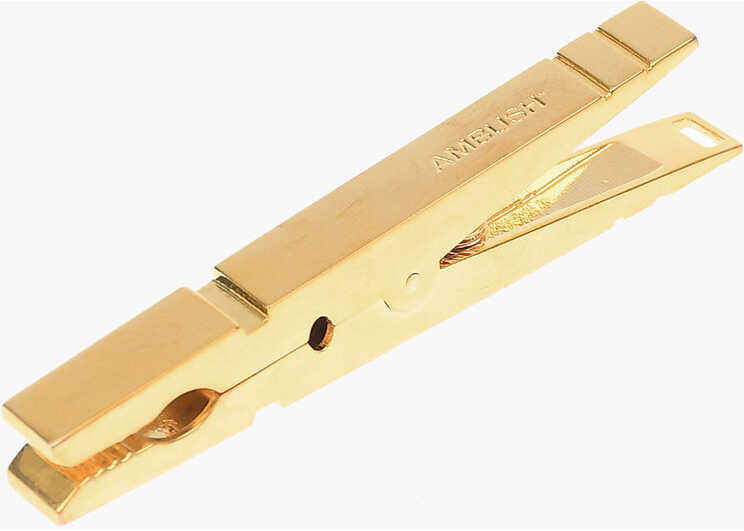 AMBUSH Gold-Toned Nobo Clip Single Earring In Clothespin Shape Silver