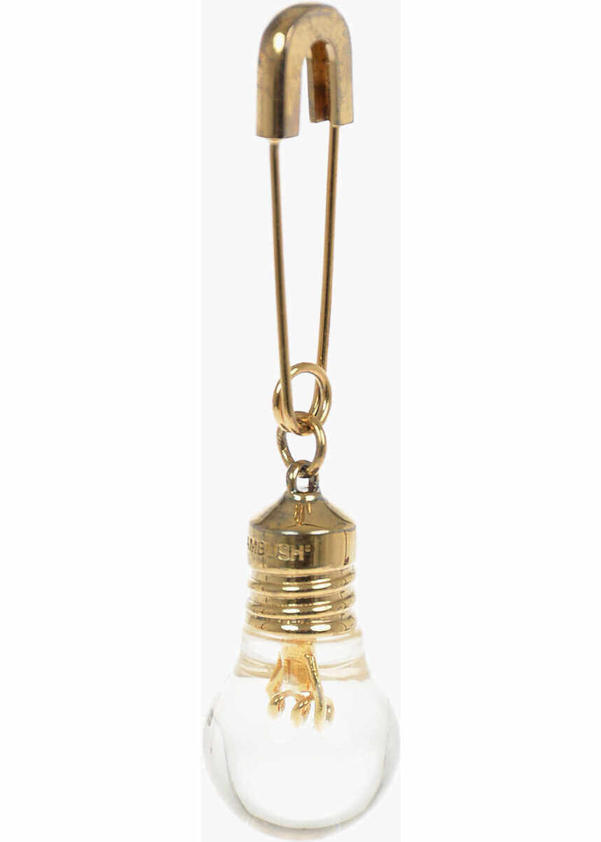 AMBUSH Gold-Toned Single Earring With Light-Bulb-Shaped Pendant Gold