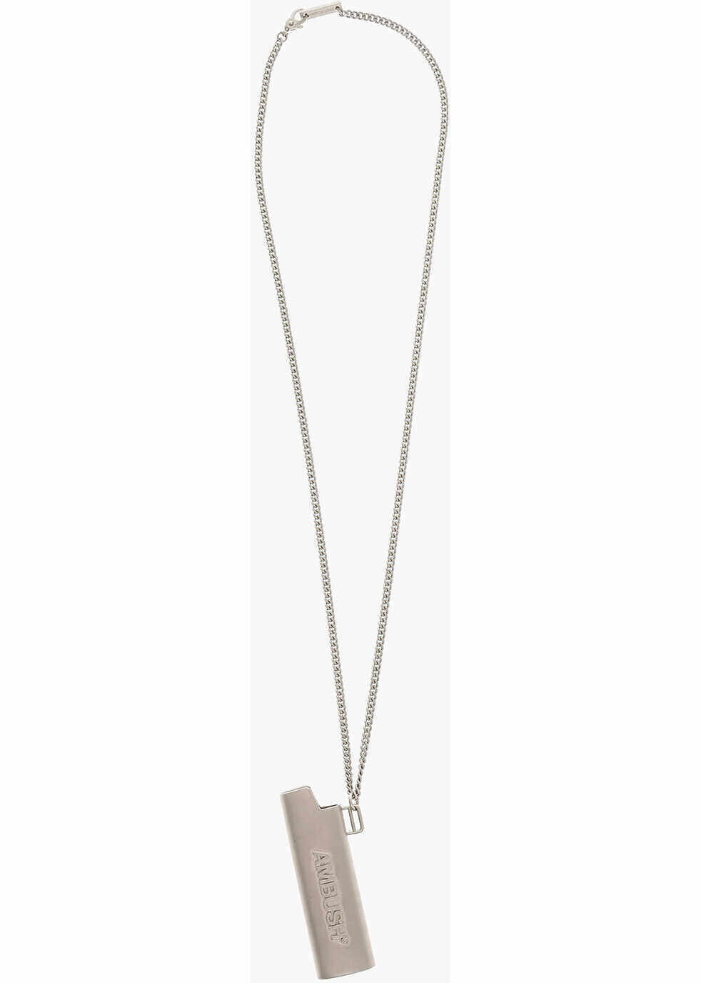 AMBUSH Silver Tone Necklace With Pendant In The Shape Of A Lighter Silver