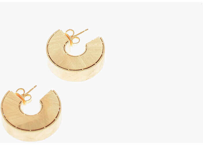 Bottega Veneta Gold-Toned Silver Loop Hoop Earrings Gold