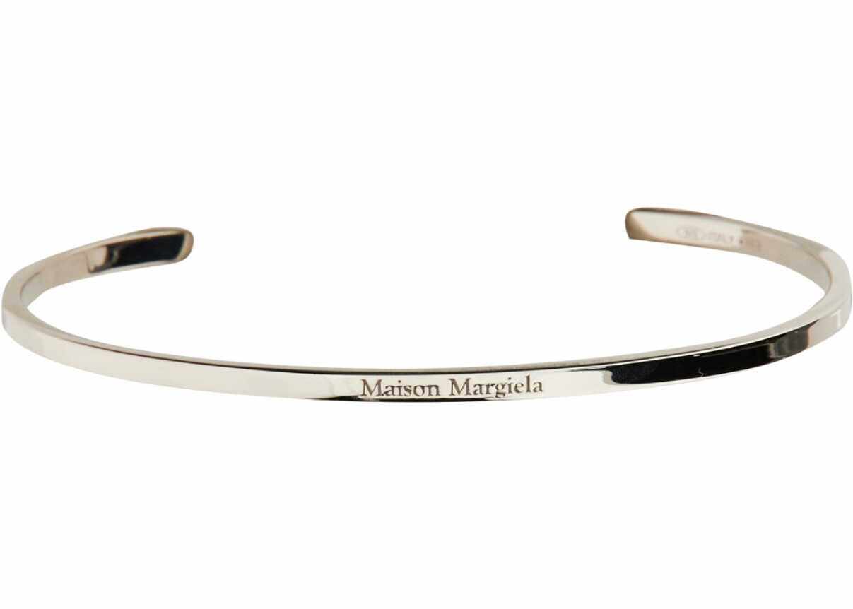 Maison Margiela Open Bracelet With Logo SILVER