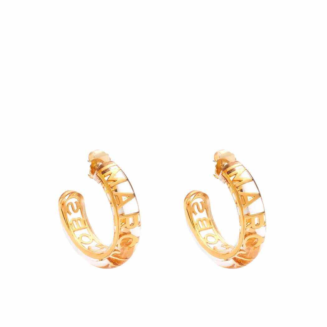Marc Jacobs MARC JACOBS THE MONOGRAM HOOPS GOLD EARRINGS Gold