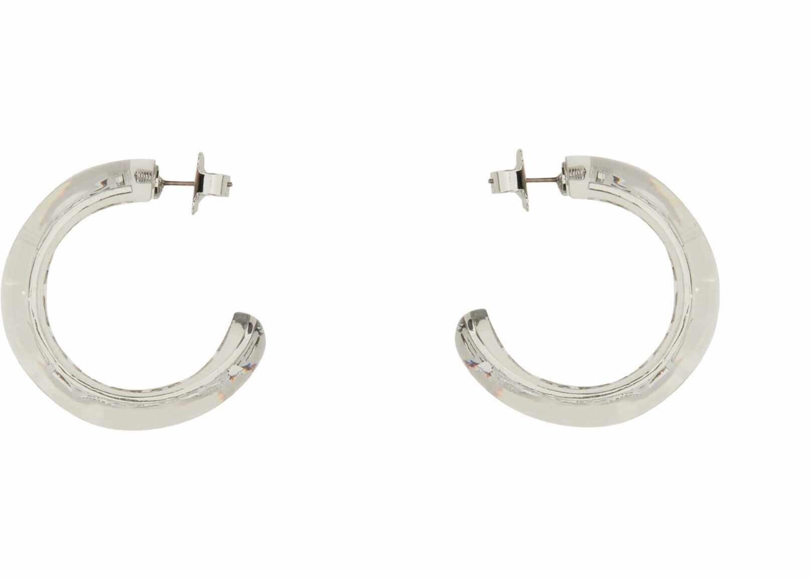 Marc Jacobs Monogram Hoop Earrings SILVER
