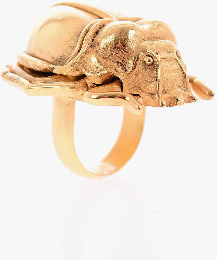 Saint Laurent Brass Brague Scarabee Golden Ring Gold