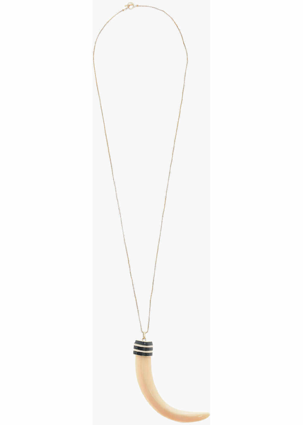 Tory Burch Chain Necklace With Pendant Horn Gold
