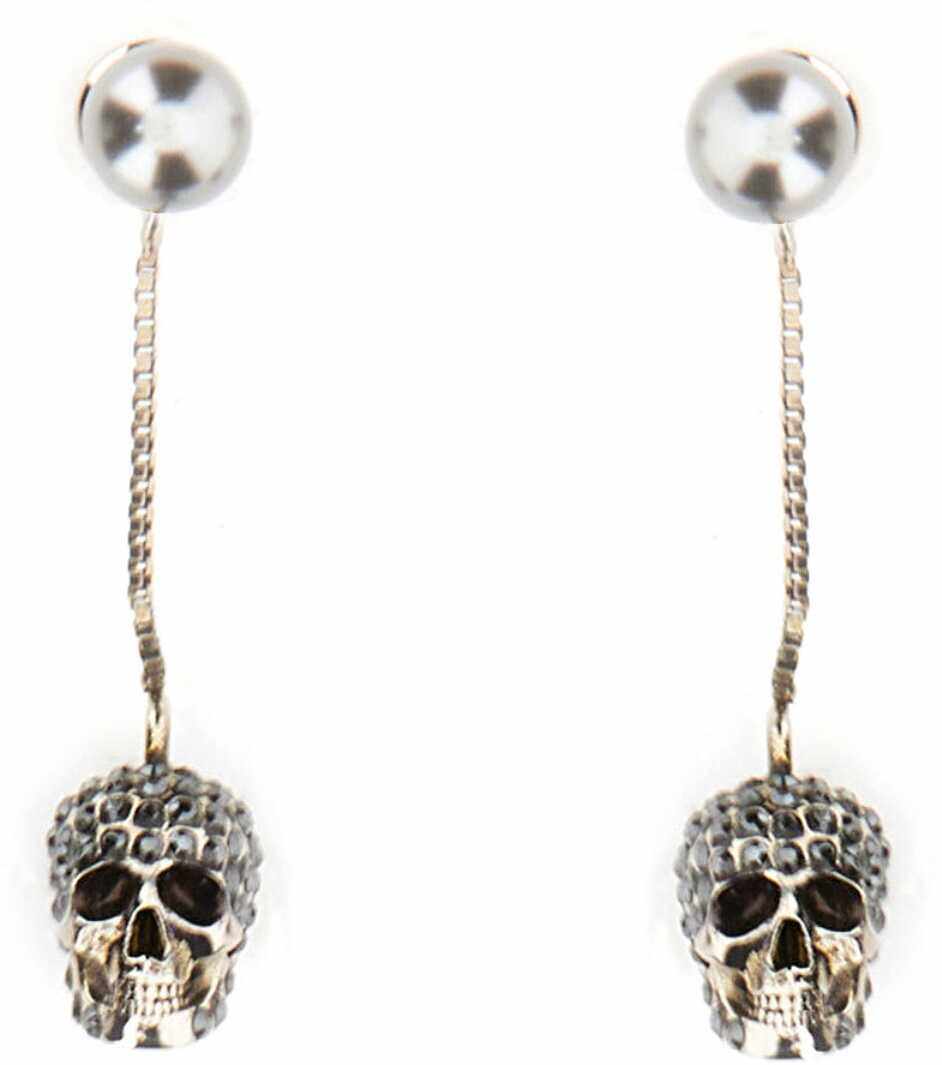 Alexander McQueen Skull Earrings SILVER
