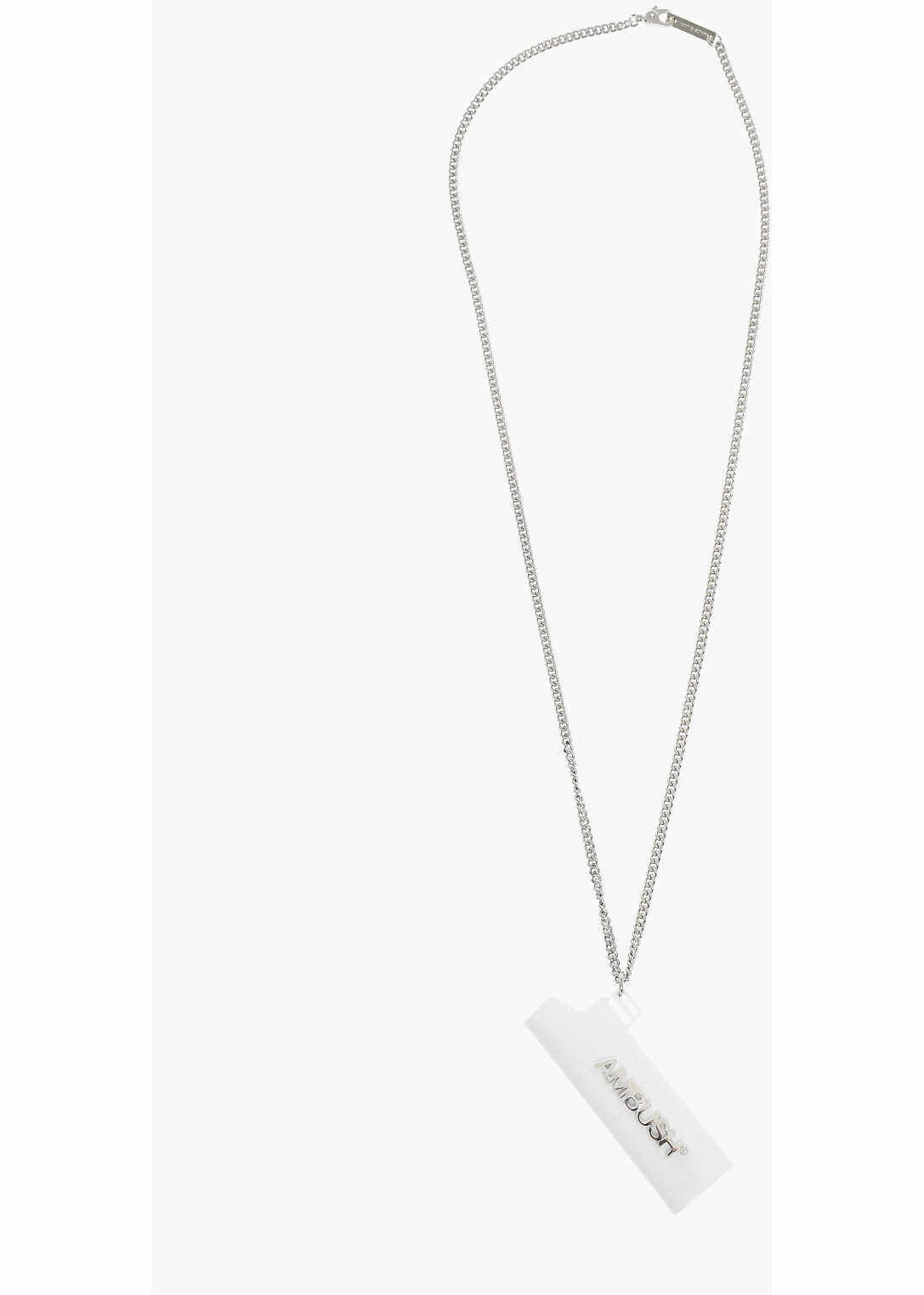 AMBUSH Chain Necklace With Lighter Case Pendant White