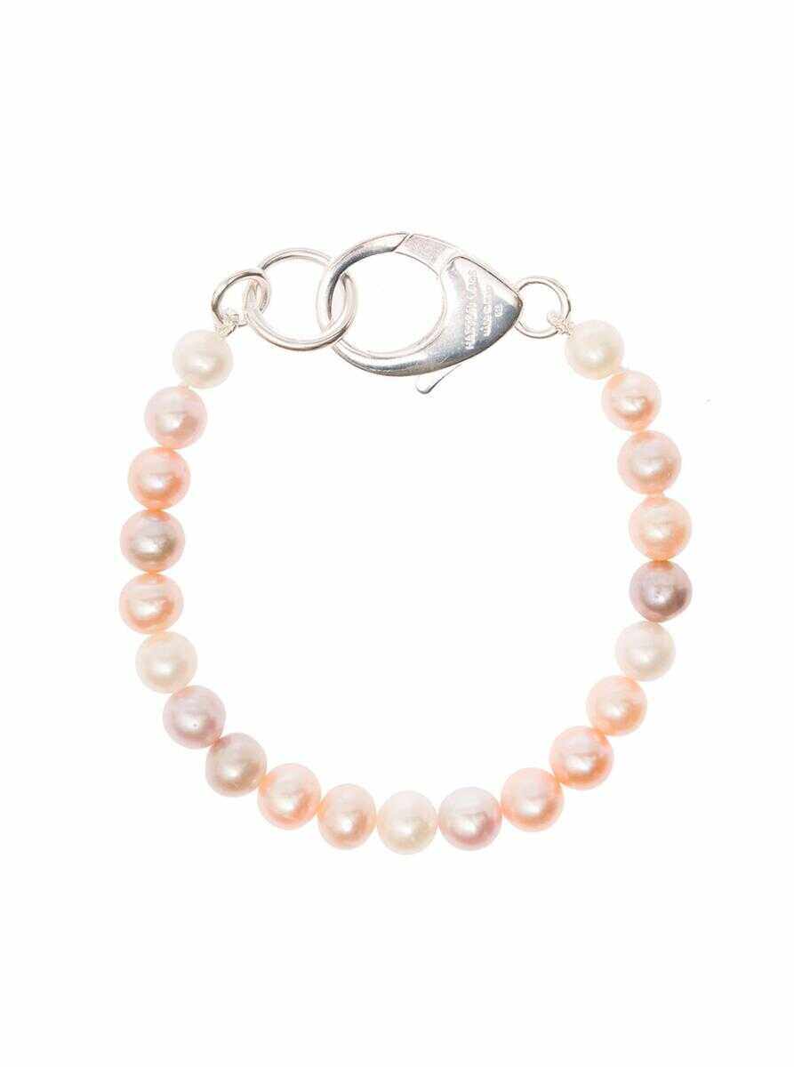 HATTON LABS Silver Bracelet with Mixed Pink Freshwater Pearls Woman Pink