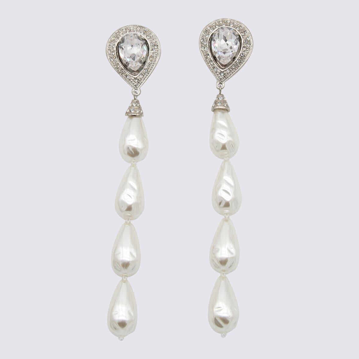 Alessandra Rich ALESSANDRA RICH SILVER-TONE METAL EARRINGS CRY-SILVER