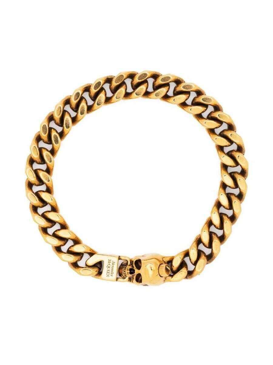 Alexander McQueen ALEXANDER MCQUEEN Gold Skull Chain Bracelet Golden