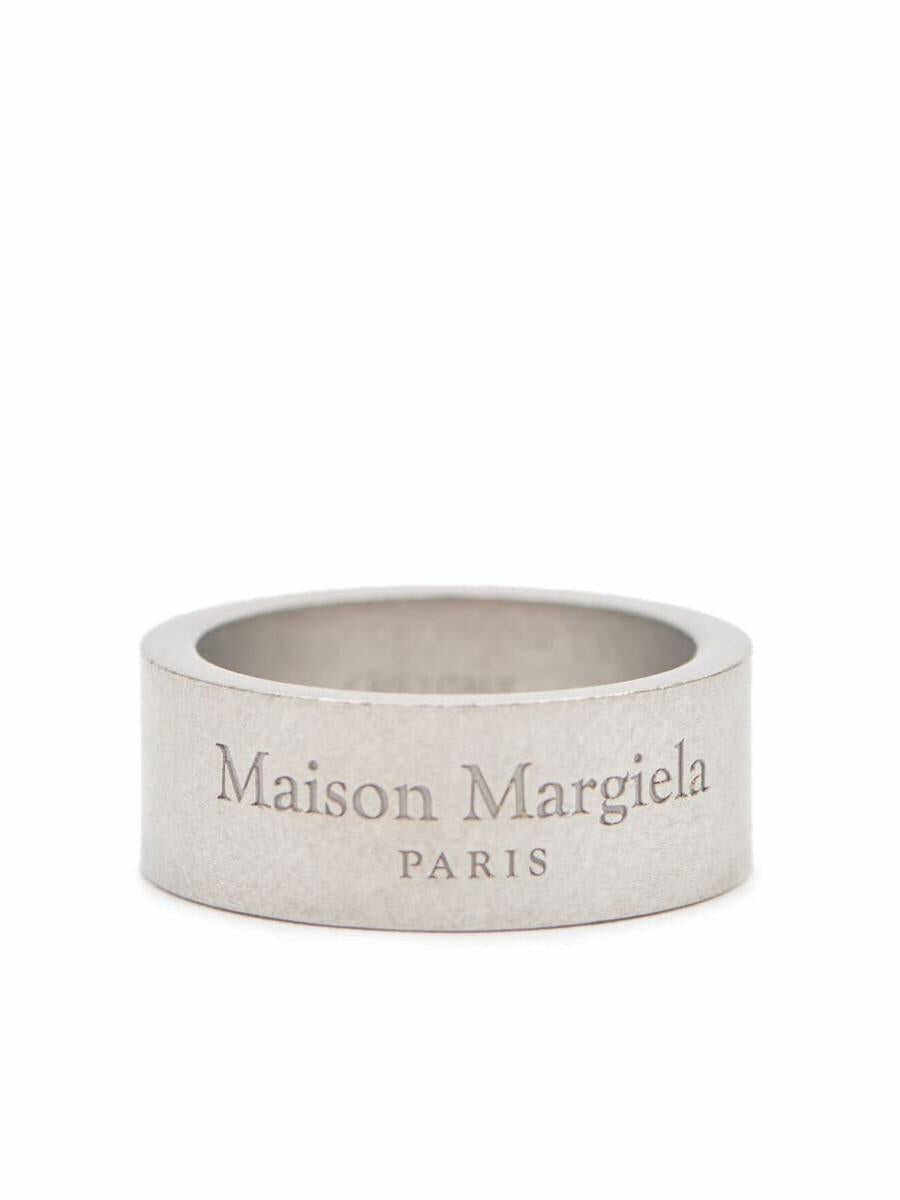 Maison Margiela MAISON MARGIELA Ring with engraved logo Silver