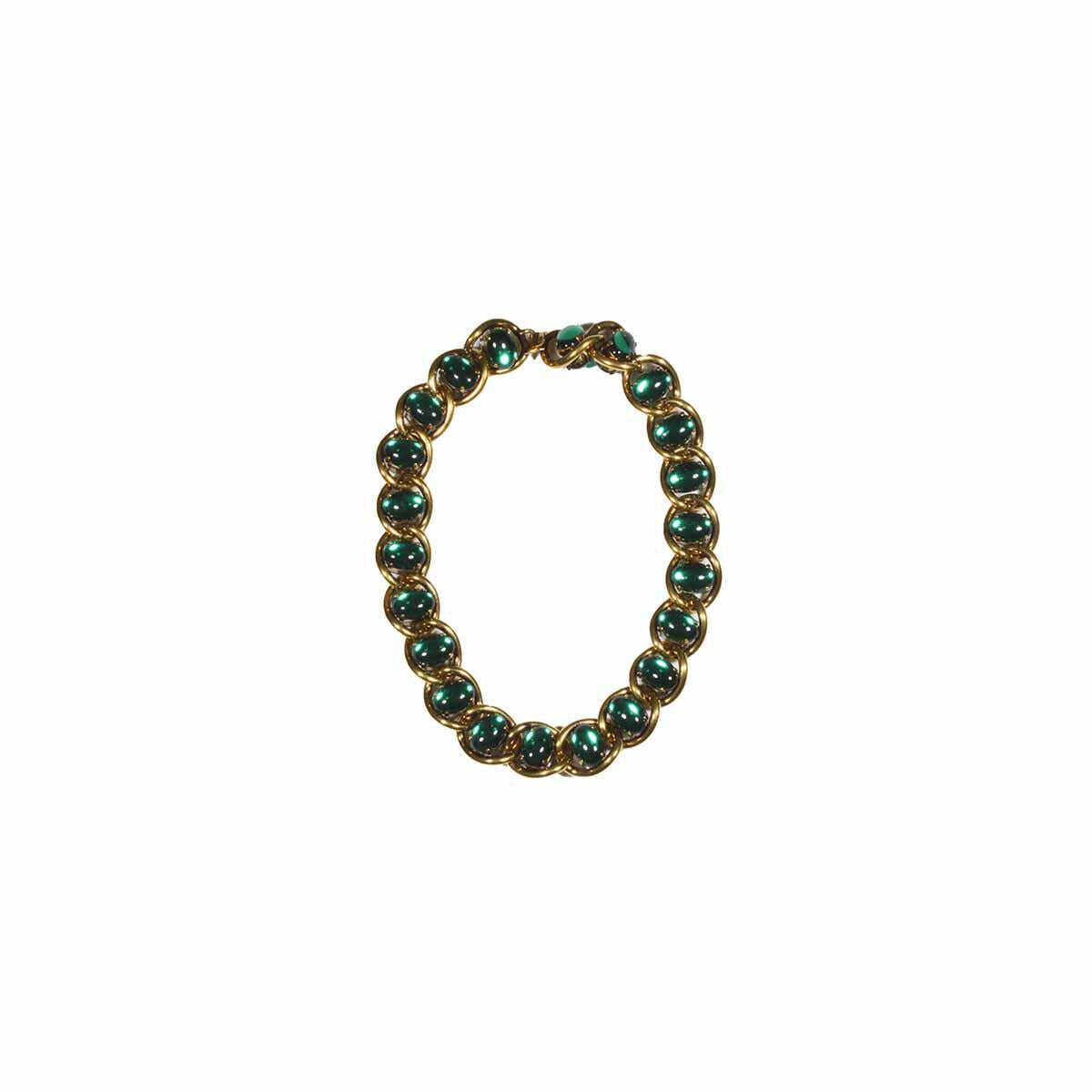 Marni MARNI Gold chain necklace with maxi rhinestones Marni ORO/VERDE