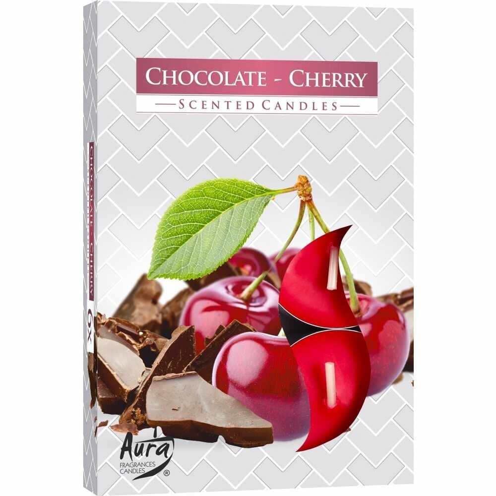 Set 6 pastile lumanari parfumate bispol - chocolate cherry