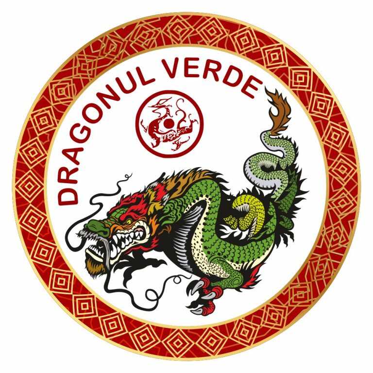Abtibild sticker feng shui cu dragonul verde cele 4 animale celeste -11cm