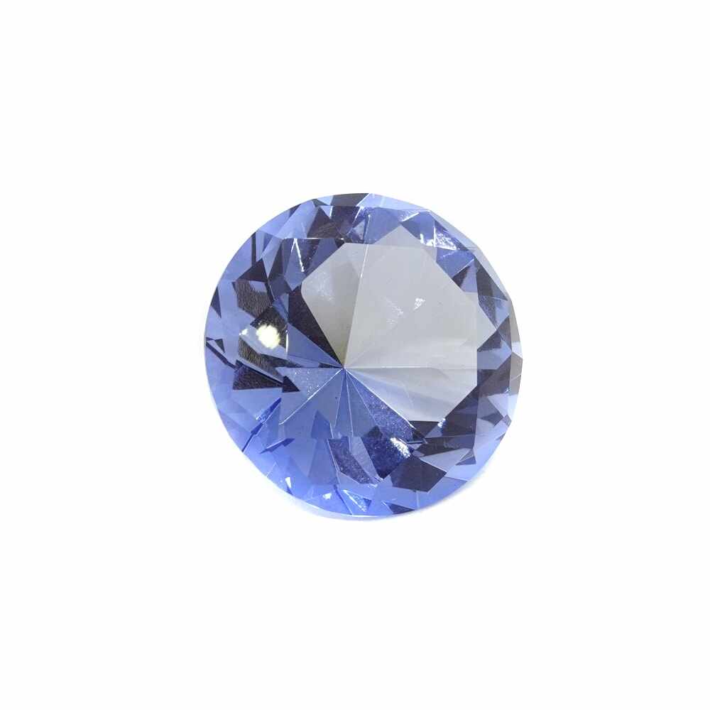 Cristal decorativ din sticla k9 diamant mediu - 4cm albastru