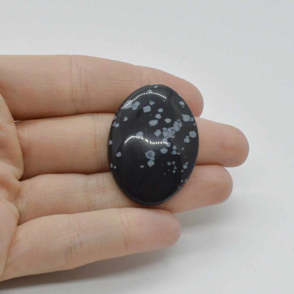 Cabochon obsidian fulg de nea 36x26x6mm c99