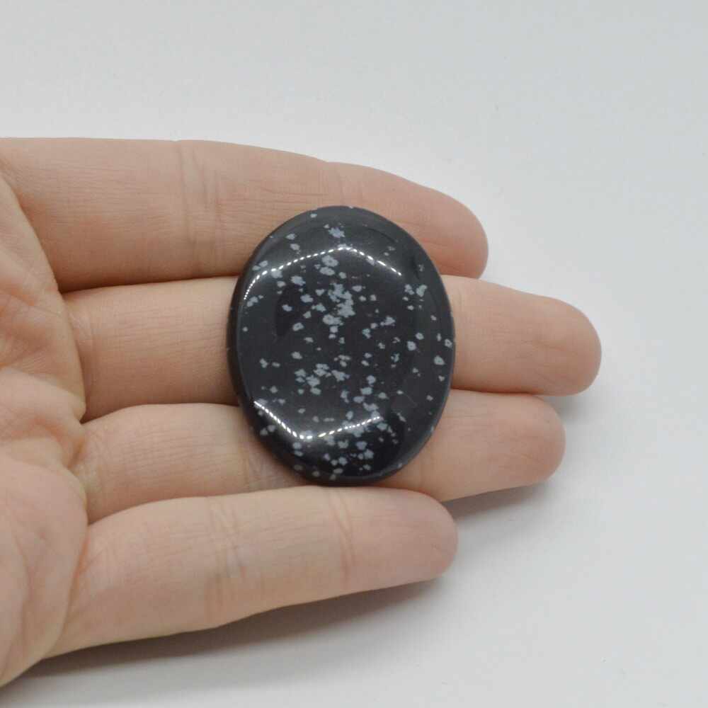 Cabochon obsidian fulg de nea 37x28x6mm c98