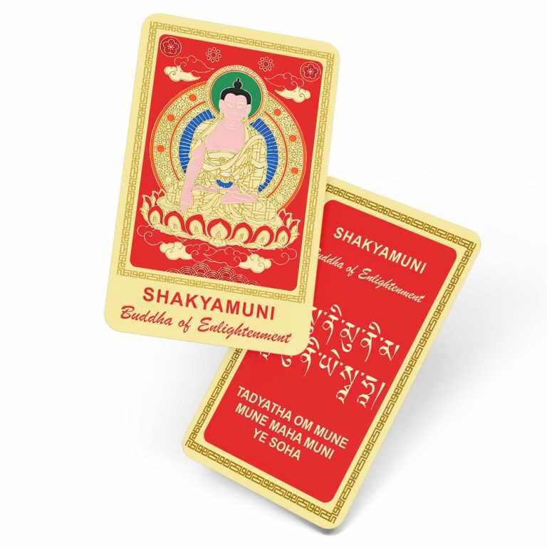 Card pentru fericire si noroc impotriva obstacolelor cu buddha shakyamuni 2023
