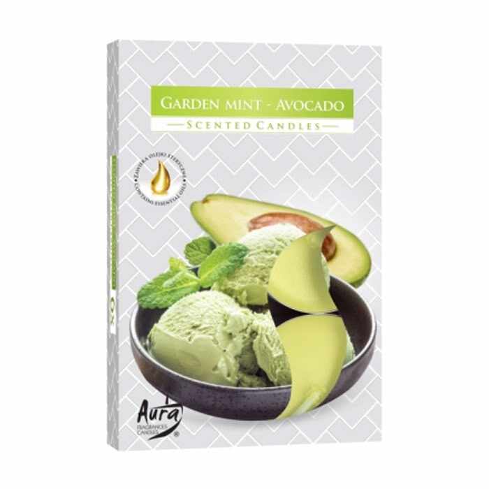Set 6 pastile lumanari parfumate bispol - garden mint - avocado