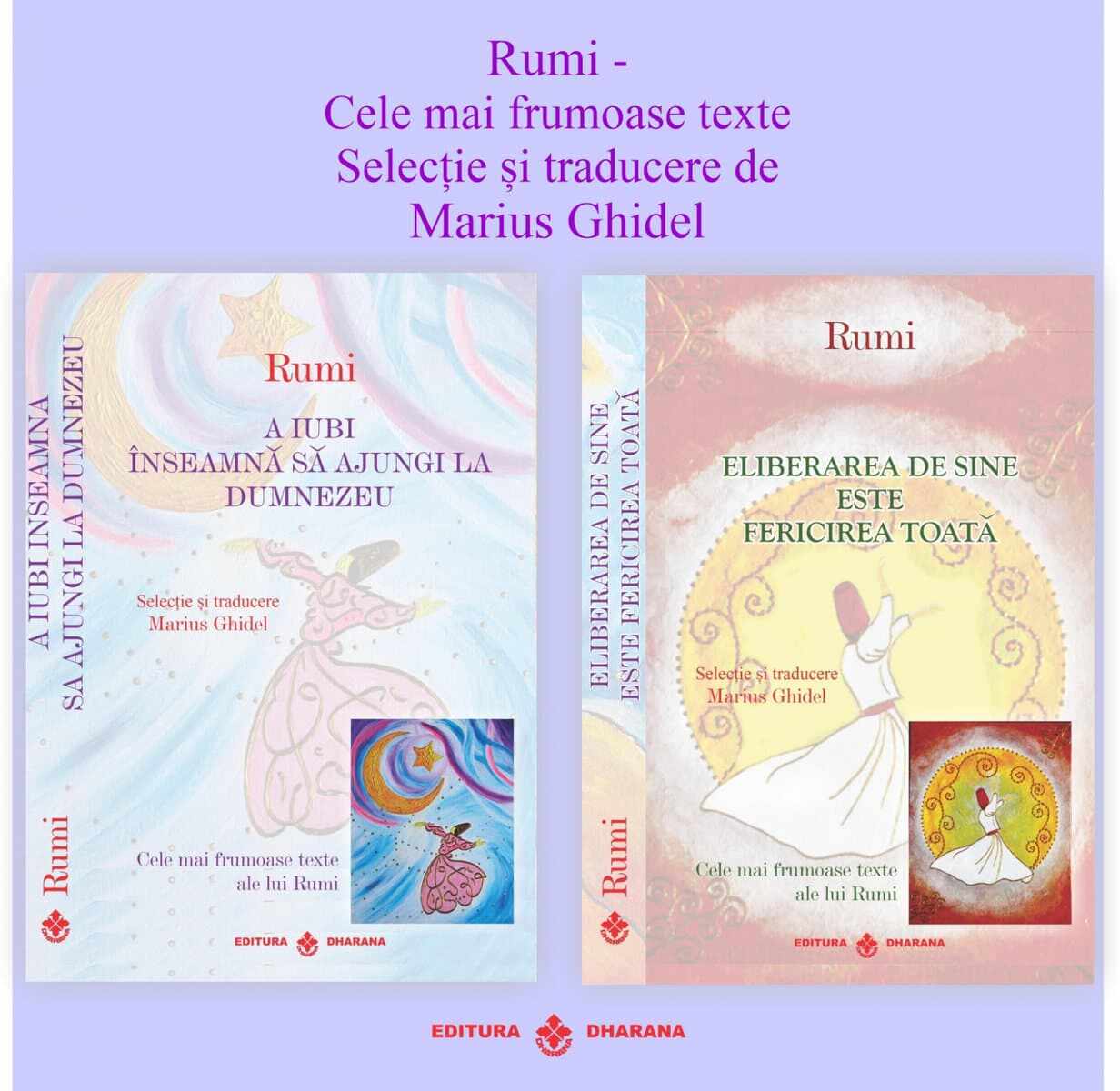 Pachet 2 carti - rumi - cele mai frumoase texte - marius ghidel carte