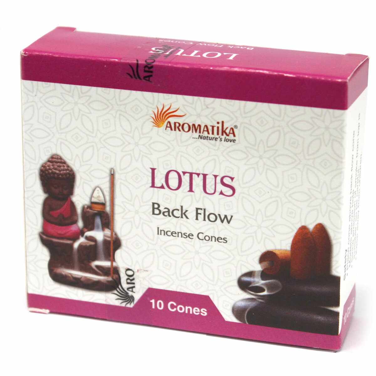 Conuri parfumate aromatika fumigatie backflow - lotus 10 buc