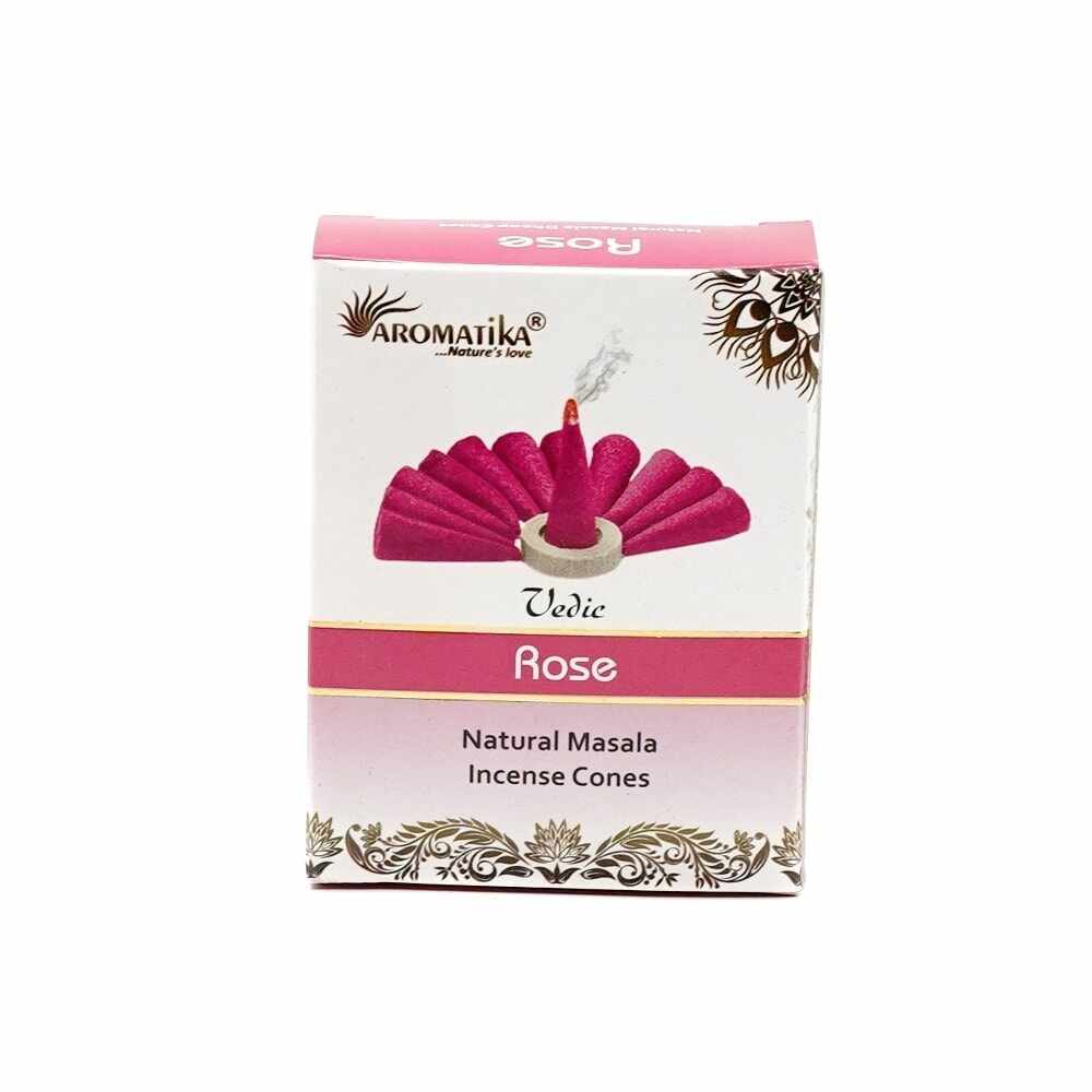 Conuri parfumate fumigatie aromatika - rose 10 buc